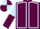 Maroon, light blue seams, light blue and maroon halved sleeves, light blue and maroon quartered cap