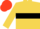 Straw, black hoop, scarlet cap