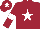 MAROON, white star & armlet, maroon cap, white star