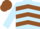 Light blue & brown chevrons, brown cap