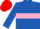 ROYAL BLUE, PINK hoop, RED cap