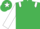 Emerald green, white epaulets, sleeves and star on cap
