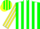 Green, yellow and white stripes