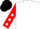 White, red sleeves, white stars