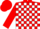 Red and white check, red cap