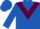 Royal blue, maroon chevron