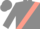 Grey, coral sash, coral band on sleeves