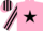 Pink, black star, striped sleeves and cap