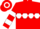 Red, red diamonds on white hoop