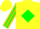 Yellow gold, green 'af', green diamond stripe on sleeves