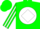 Green, green 'w' in white ball, white diamond stripe on sleeves