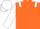 ORANGE, white epaulettes, white sleeves, white cap