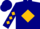 Navy blue, gold 'e' in diamond frame, gold diamonds on sleeves