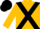Gold, Black cross sashes and cap