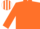 orange, orange & white striped cap