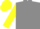 grey, yellow sleeves and cap