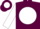 Maroon, maroon 'ss' on white ball, white sleeves