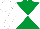 Emerald Green and White diabolo, White sleeves and cap