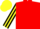 Red, Black and Yellow striped sleeves, Yellow cap