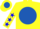 Yellow, Royal Blue Ball,yellow unicorn, Blue Stars On Sleeves