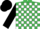 EMERALD GREEN & WHITE CHECK, black sleeves & cap