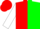 Red and green halves, 'c/2/a', white sleeves