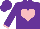 Purple, pink heart, pink cuffs