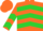 Orange, black 'w/c', lime chevrons