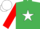 emerald Green, white star, red arms, white cap