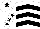 WHITE & BLACK CHEVRONS, white sleeves, black stars, white cap, black star