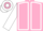Pink, white seams and sleeves, hooped cap