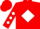 Red, black 'jag' in white diamond, white diamonds on sleeves