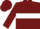 Burgundy, white hoop, burgundy cap