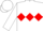 White, red triple diamond