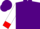 Purple, white 'j&j' red bands and cuffs on white sleeves