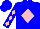 Blue, pink diamond, pink diamonds on sleeves