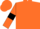 orange, black horseshoe, black armlets on sleeves, orange cap