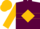 Maroon, gold diamond, gold hoop on sleeves, gold cap