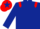 Dark blue, red epaulets, red cap, dark blue star