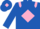 Royal Blue, Pink diamond and epaulettes, Royal Blue sleeves and cap, Pink diamond