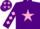 Purple, pink star, diamonds on sleeves, purple cap, pink stars