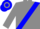 grey, blue sash, hooped cap