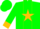 Green, gold star, gold star stripe and cuffs
