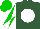 Hunter Green, White Ball,  White sleeves, Green Diabolo, Green Cap