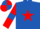 royal blue, red star, red sleeves, royal blue armlets, royal blue and red quartered cap
