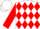 White, 'r' on three red diamonds, red sleeves, white cuffs
