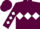 Maroon, white diamond belt, white diamonds on slvs
