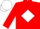 Red, white diamond, red and white cap