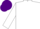 White & purple, matching cap