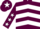 MAROON, WHITE chevrons, MAROON sleeves, WHITE stars, MAROON cap, WHITE star